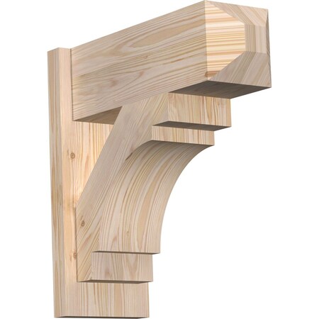 Ekena Millwork Merced Smooth Craftsman Outlooker, Douglas Fir, 7 1/2"W x 20"D x 20"H OUT08X20X20MRC04SDF